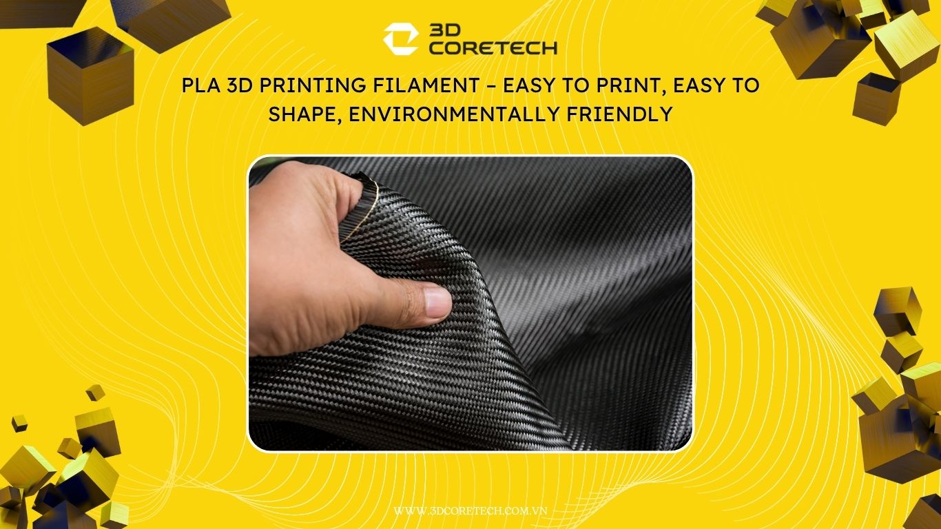 sợi carbon in 3D CF filament nhẹ cứng, in carbon PLA+CF, carbon cho drone