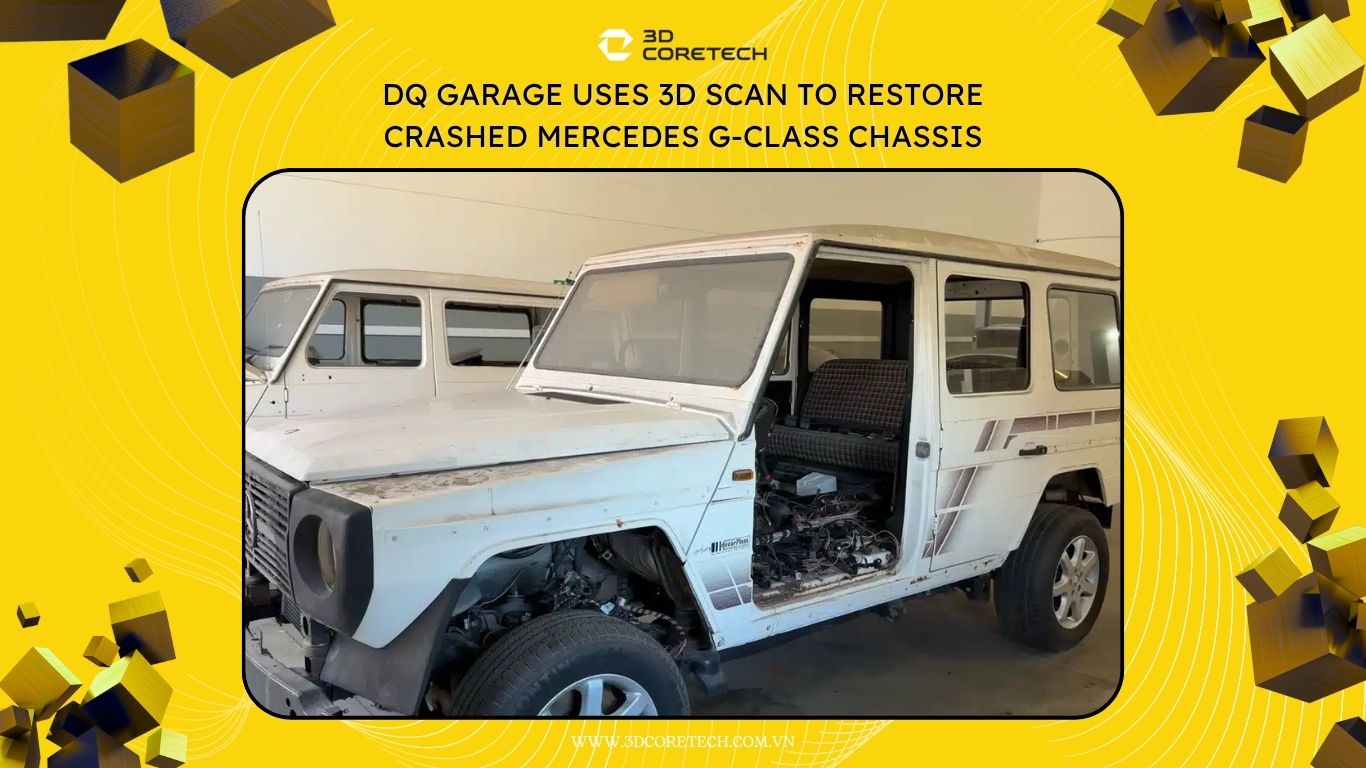 Gara DQ sử dụng scan 3D để phục hồi khung sườn Mercedes G-Class bị va chạm