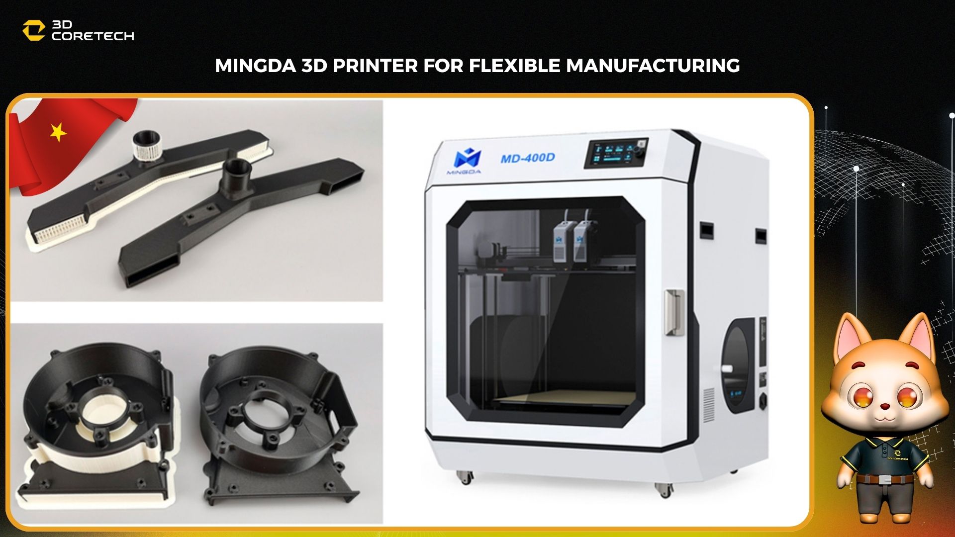 Máy in 3D Mingda cho sản xuất linh hoạt