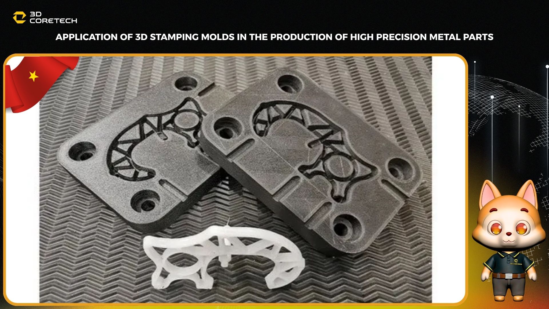 a black and white stamping molds