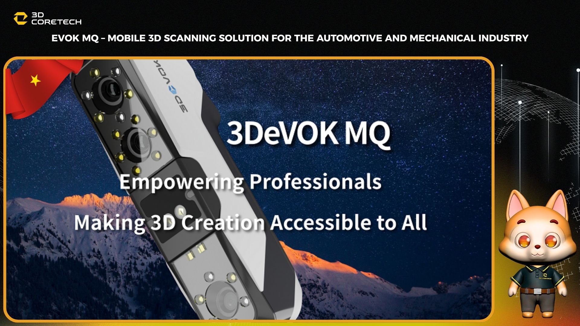 Evok MQ – Giải pháp quét 3D di động cho ngành ô tô và cơ khí
